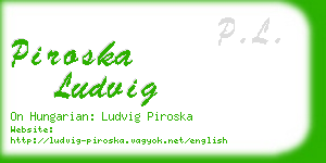 piroska ludvig business card